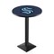 Holland Bar Stool Co 42" Black Wrinkle Seattle Kraken Pub Table with 36" dia. top L217B4236SeaKrk - alternate 1