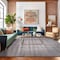 World Rug Gallery Bohemian Stripe Lines Washable Non Slip Area Rug 5 ft x 7 ft Brown WR68BROWN5X7 - alternate 8
