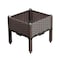 Homeroots 16" X 16" Dark Brown Heavy Duty Plastic Square Self Watering Raised Garden Bed 569539 - alternate 5