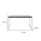 Homeroots 54" Black and Silver Wood and Stainless Steel Writing Desk 544278 - alternate 8