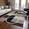 Homeroots 5' X 8' Pewter Gray And Black Geometric Washable Indoor Outdoor Area Rug 612588 - alternate 8