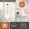 Vaxcel Burnett 3-Light Brass Mid-Century Modern Pendant, White Opal Tiffany Glass Shade P0439 - alternate 7