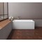 Kingston Brass 60" Acrylic Rectangular 2-Wall Corner Alcove Tub, Left Hand Drain, Glossy White VTAP6030L22TS - alternate 3