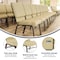 Flash Furniture Fabric Church Chair w/Book Rack, Beige XU-CH-60096-BGE-BAS-GG - alternate 8