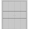 Sartodoors Sliding Closet Double Bi-fold Doors, Planum 0014 Matte Grey and Aluminum Strips, Sturdy Tracks Mold PLANUM0014DBF-GRE-72 x 96 (4* 18x96) - alternate 1