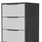 Homeroots 18" White and Gray Five Drawer Standard Chest 534961 - alternate 10