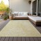 Homeroots 3' X 5' Wheat Gold And Ivory Geometric Washable Indoor Outdoor Area Rug 577607 - alternate 8