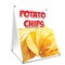 Signmission Potato Chips, 36 Inch x 24 Inch A-frame Yard Sign, Plastic Sign SBC-2436-Potato Chips - alternate 1