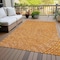 Homeroots 3' X 5' Orange Gray And Ivory Polka Dot Washable Indoor Outdoor Area Rug 599064 - alternate 8