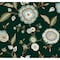 York Wallcoverings Dahlia Blooms Green and Blue Metallic Wallpaper GO8236 - alternate 1