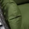 Leisuremod Charcoal Wicker Hanging Egg Swing Chair with Dark Green Cushions ESCCH-40DG - alternate 8