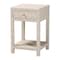 Baxton Studio Dansby Modern Beige Faux Shagreen 1-Drawer End Table 253-14072-ZORO - alternate 1