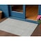 Homeroots 3' X 5' Gray And Ivory Chevron Washable Indoor Outdoor Area Rug 596267 - alternate 1