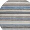 Homeroots 8' Denim Blue Beige And Taupe Round Striped Washable Indoor Outdoor Area Rug 618258 - alternate 7