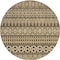 Homeroots 8' Brown And Taupe Round Quatrefoil Washable Indoor Outdoor Area Rug 583236 - alternate 7