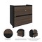 Bestar Connexion 34W Add-On Lateral File Cabinet, Antigua & Black 93620-000052 - alternate 5