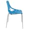 Leisuremod Modern Asbury Dining Chair with Chromed Legs, Blue, 4PK AC16BU4 - alternate 8