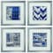 Homeroots 21" X 21" Silver Frame Indigo Batik Set Of 4, 4PK 365716 - alternate 5