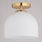 Vaxcel Shelby 9.25-in W Gold Brass Transitional Semi Flush Mount Ceiling Light White Glass C0314 - alternate 8