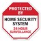 Signmission Protected By Home Security System 2, 6 Inch X 6 Inch, Plastic Sign OC-P-6-169 - alternate 1