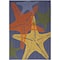 Homeroots 6' X 9' Blue Yellow And Orange Starfish Indoor Outdoor Area Rug 546870 - alternate 1