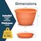 Lifemaster 10-Inch Whiskey Barrel Planters, Durable Plastic Pots with Drainage and Saucer, 25PK LMPBP25PRD - alternate 5