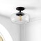 Jonathan Y Marfa 14" 1-Light Modern Farmhouse Schoolhouse Frosted Glass/Metal LED Semi Flush Mount, Oil Rubbed B JYL7517A - alternate 11