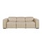 Homeroots 104" Beige Top Grain Leather Reclining Metal USB Sofa 720434 - alternate 1