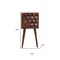 Homeroots 24" Brown Solid Wood Two Drawer Nightstand 701737 - alternate 9