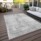 Homeroots 3' X 5' Silver And Gray Abstract Washable Indoor Outdoor Area Rug 587302 - alternate 8