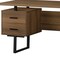Homeroots 60" Brown and Black Wood and Metal Sled Computer Desk With Three Drawers 489918 - alternate 5