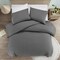Homeroots Dark Slate Gray Queen 100% Cotton 180 Thread Count Washable Duvet Cover Set 529012 - alternate 7