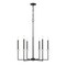 Z-Lite Gaultier Matte Black+Modern Gold 6 Light Chandelier 6100-6MB - alternate 1