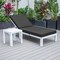 Leisuremod Chelsea Modern Outdoor White Chaise Lounge Chair With Side Table & Black Cushions CLTW-77BL - alternate 10
