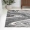 Jonathan Y Eleni Contemporary Glam Abstract Marble Charcoal/Cream 4 ft. x 6 ft. Area Rug SEU301A-4 - alternate 7