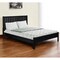 Homeroots Black Solid Wood King Bed Frame 523621 - alternate 1
