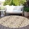 Homeroots 8' Ivory Brown And Red Round Floral Washable Indoor Outdoor Area Rug 604597 - alternate 6