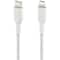 Belkin BOOSTCHARGE BRAIDED USB-C TO LIGHTNING CABLE 2M / 6.6FT, WHITE CAA004BT2MWH - alternate 1