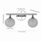 Jonathan Y Maeve 13" 2-Light Iron/Glass Contemporary Glam LED Vanity Light, Chrome JYL7535A - alternate 8