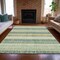 Homeroots 5' X 8' Pale Aqua And Lime Green Striped Washable Indoor Outdoor Area Rug 632240 - alternate 4