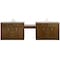 James Martin Vanities Bellshire 120" Dual Vanity Set w/24" Make-Up Counter, Honey Oak w/3 cm Victorian Silver Silestone To 660-VMC120-HNO-3VSL - alternate 1