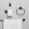 Gliderite Hardware Alpine Collection 4-Piece Matte Black Bathroom Hardware Set 9018-KIT-RD-MB-1 - alternate 6