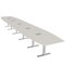 Skutchi Designs 22 Person Conference Table With Power Unit | 22' Boat Table | Harmony Series HAR-BOT-48X264-T-K458-ESIL - alternate 1