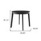 Homeroots 36" Black Rounded Dining Table 544274 - alternate 6