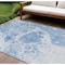 Homeroots 9' X 12' Sky Blue And Denim Blue Nautical Washable Indoor Outdoor Area Rug 581501 - alternate 1