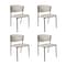 Manhattan Comfort Drift Metal Vegan Leather Side Chair in Stone Gray - Set of 4 DC1532-1 - alternate 9