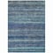 Homeroots 9' X 12' Blue And Gray Striped Washable Indoor Outdoor Area Rug 615840 - alternate 8