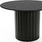 Homeroots 46" Black Solid Wood Pedestal Base Round Top Dining Table 721071 - alternate 6