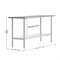 Flash Furniture Reese 24x72 Portable Work Table, Stainless Steel Top Shelf and Adjstbl Glvnzd Steel Undershelf NH-WT-2472-GG - alternate 6
