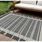 Homeroots 10' X 14' Black And Beige Striped Washable Indoor Outdoor Area Rug 610461 - alternate 1